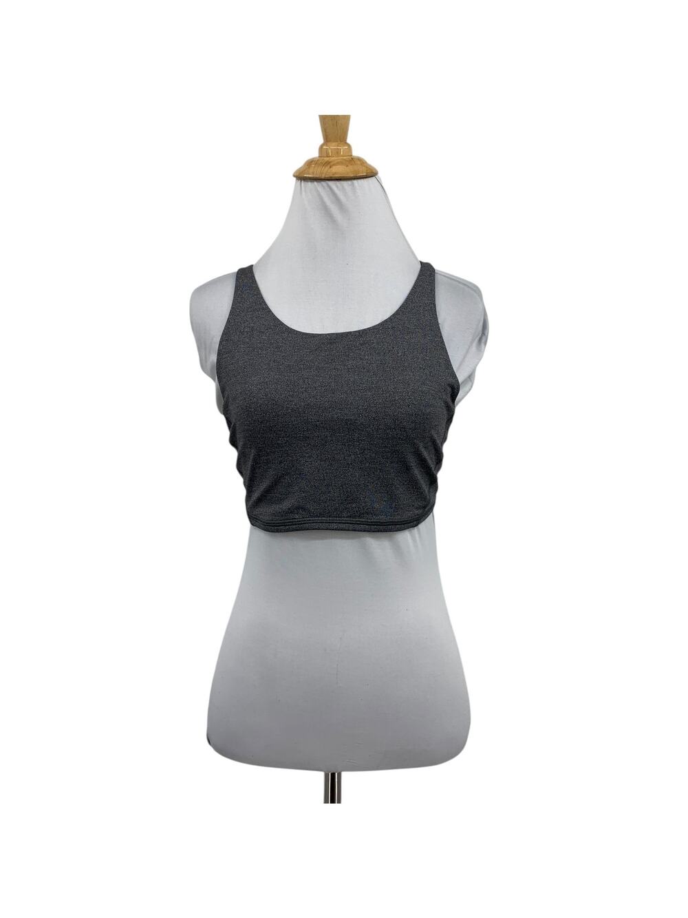 Lululemon Sports Bra Womens 8 Grizzly Heather High‎ Neck Strappy Back Workout